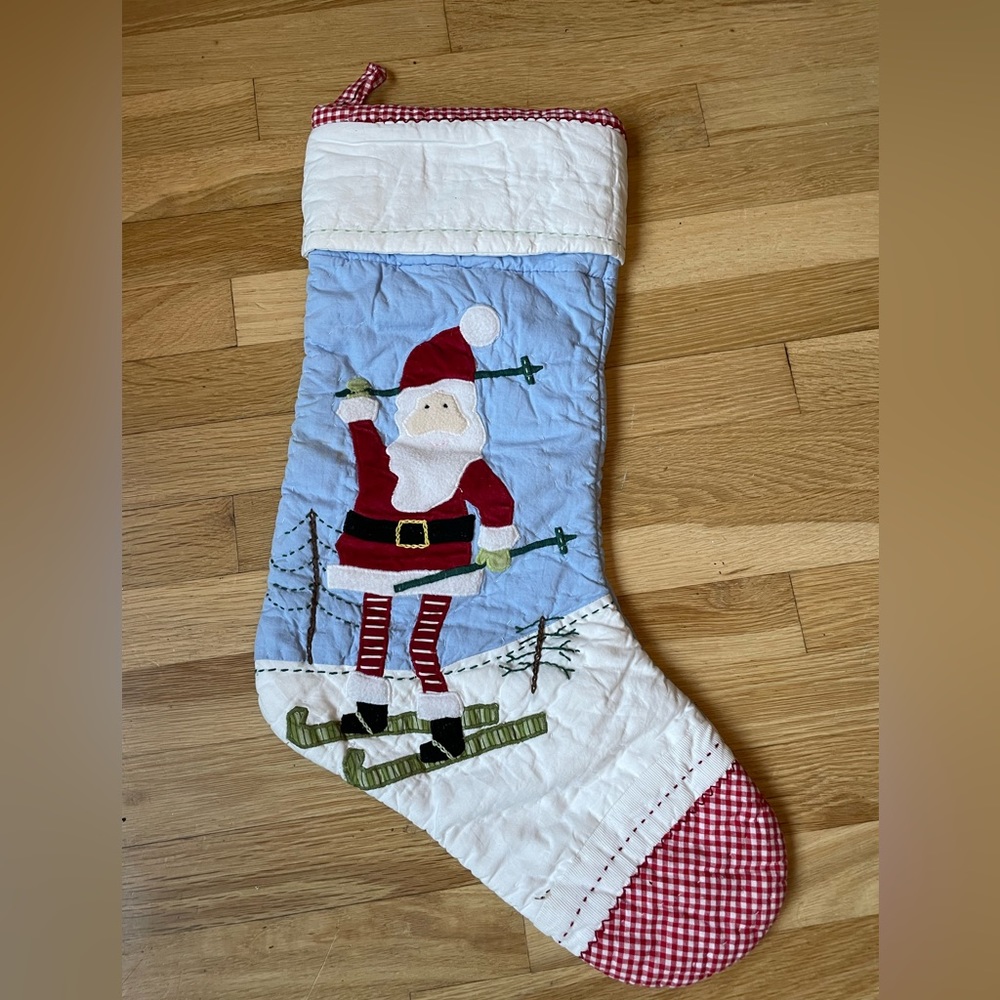 Pottery barn kids Santa Christmas stocking